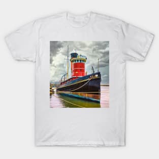 Tugboat Hercules and Storm Clouds T-Shirt